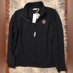 Vineyard Vines Washington Nationals Women's L/S Quarter Zip 1/4 Sweater Navy New
